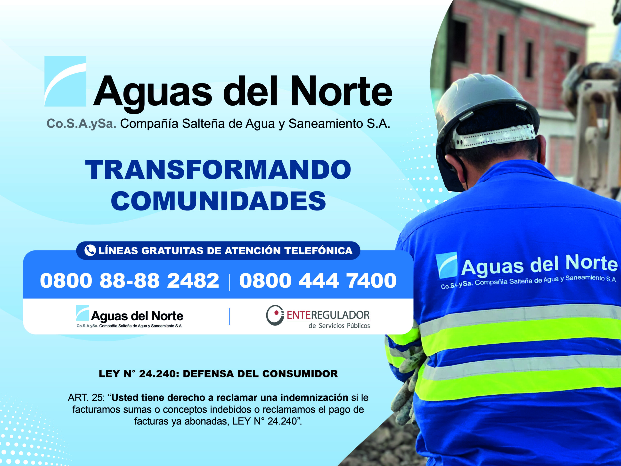Cartel Institucional Aguas del Norte
