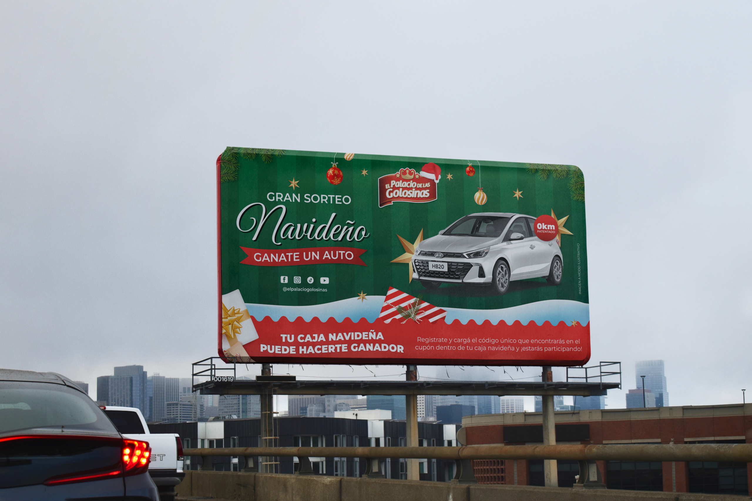 Mockup Cartel Sorteo Navidad