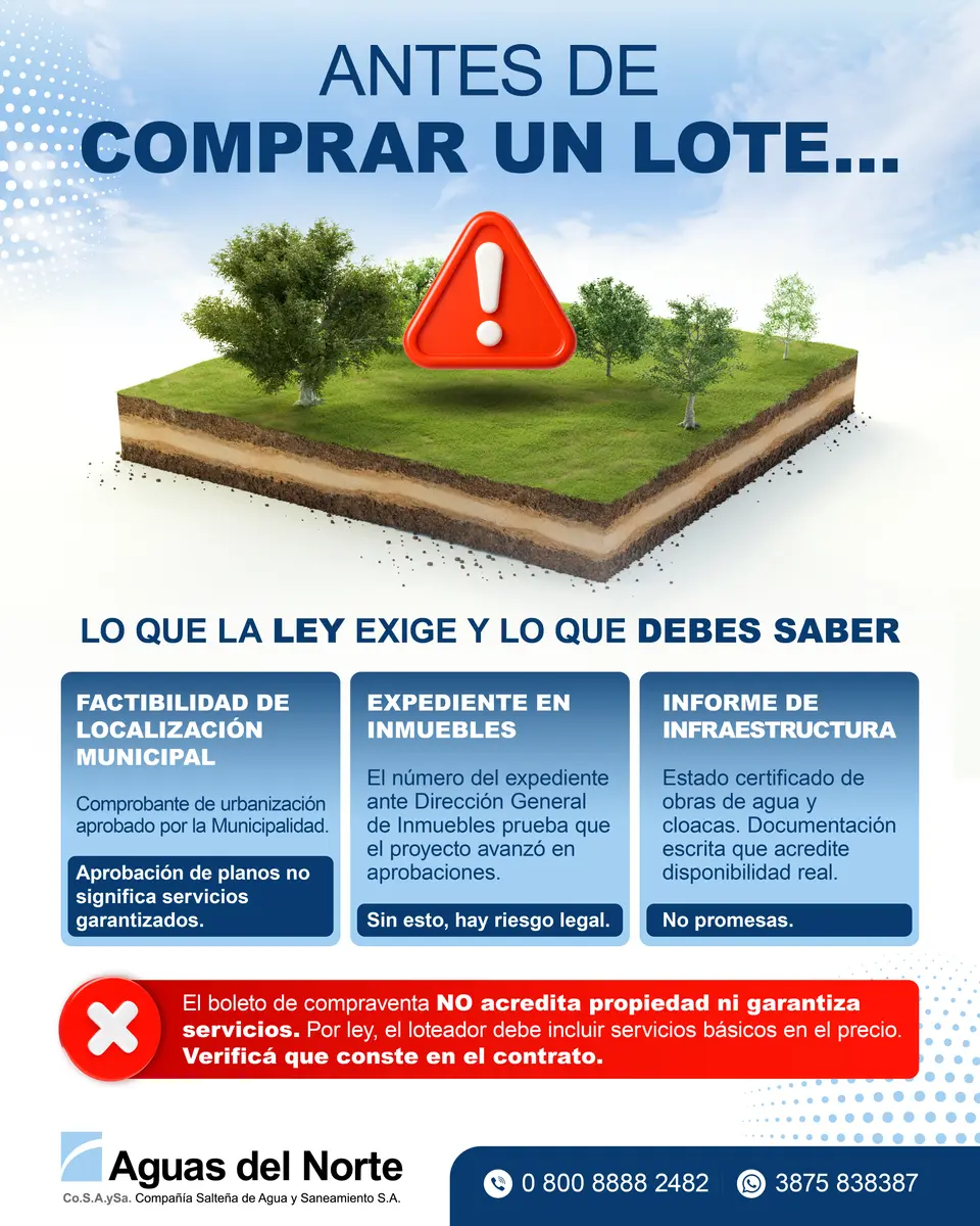 AGUAS DEL NORTE Lote sin servicios