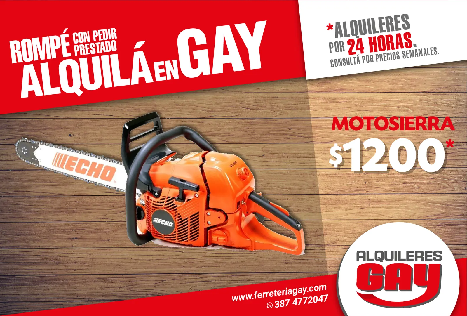 ALQUILERES Motosierra