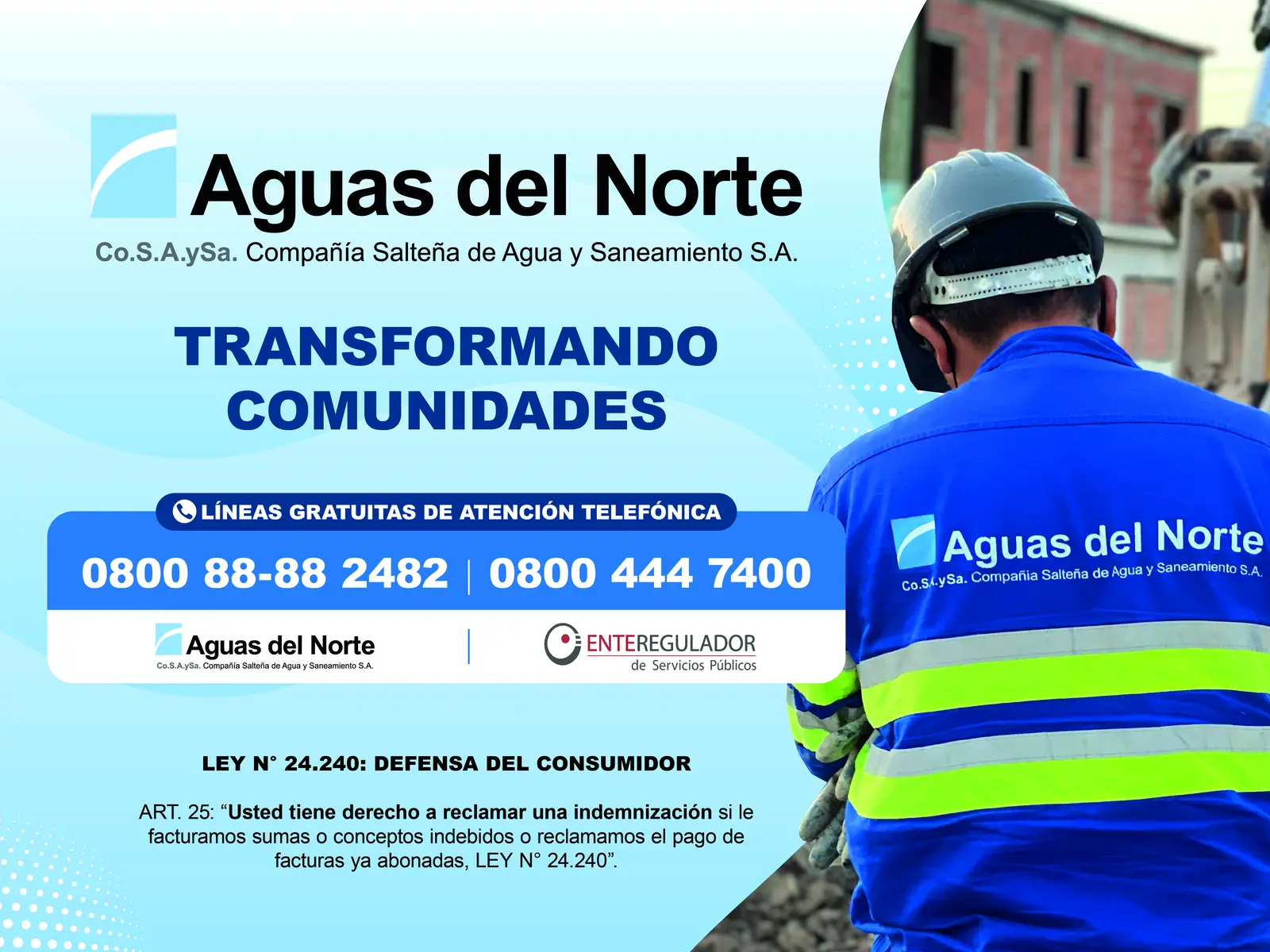 Cartel Institucional Aguas del Norte
