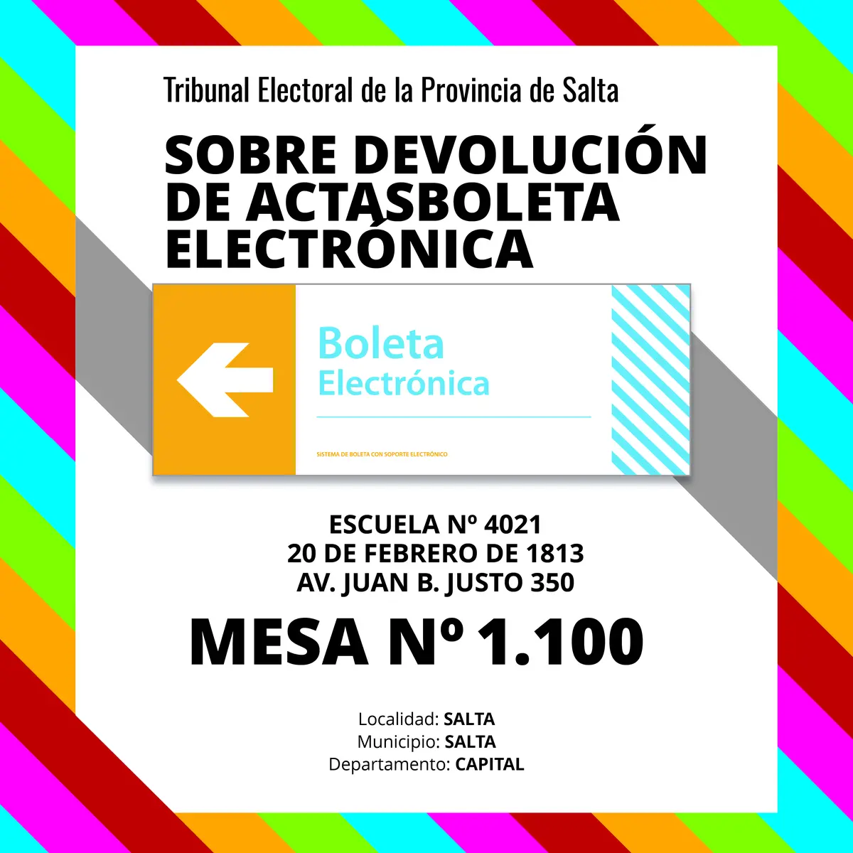TEPS aviso Rotulos Devoluciones de Actas